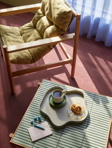 Heir 储物罐 low - 黄色 - Hübsch Interior