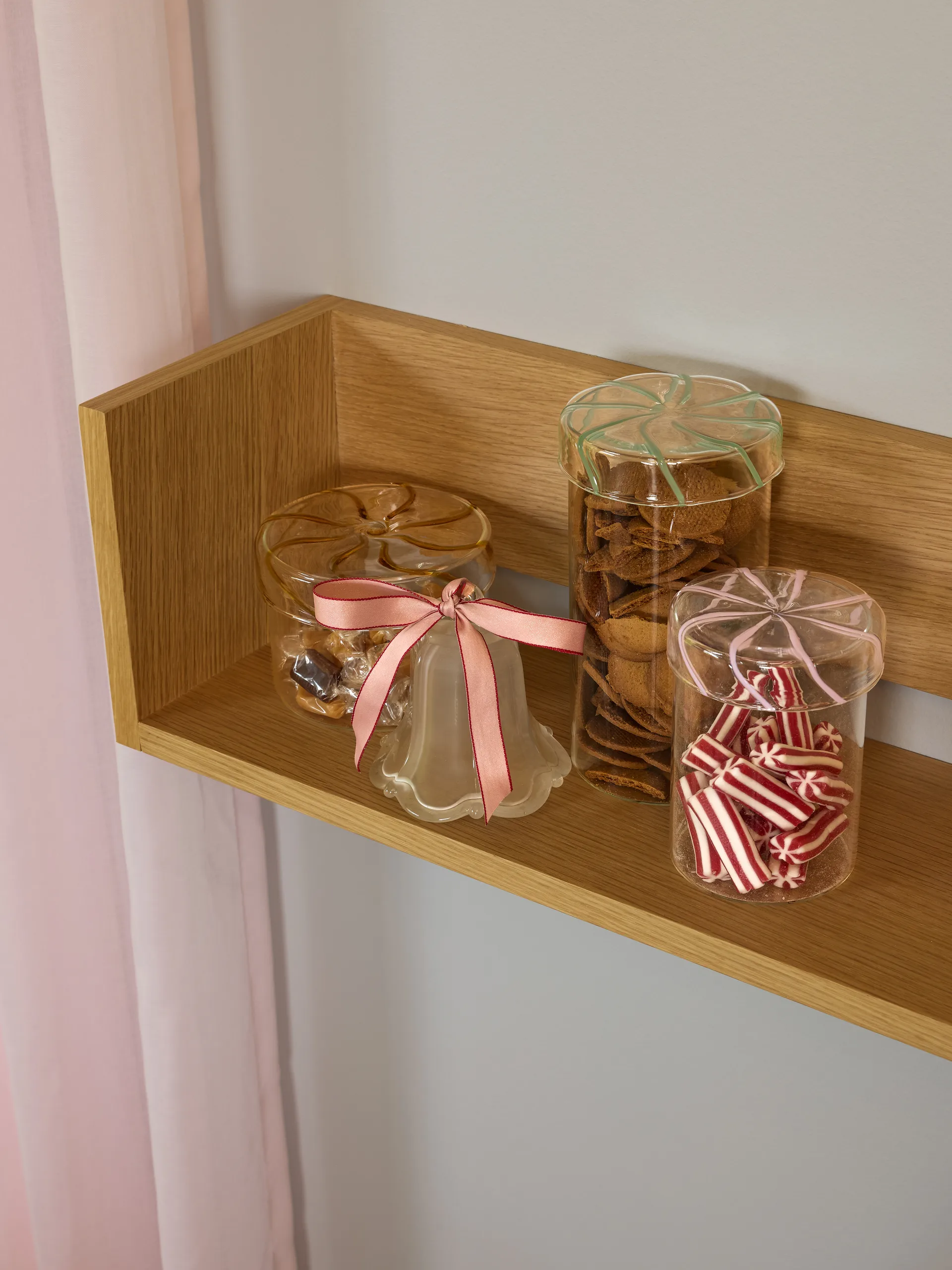 Heir 储物罐 玻璃 中, 粉色 Hübsch Interior