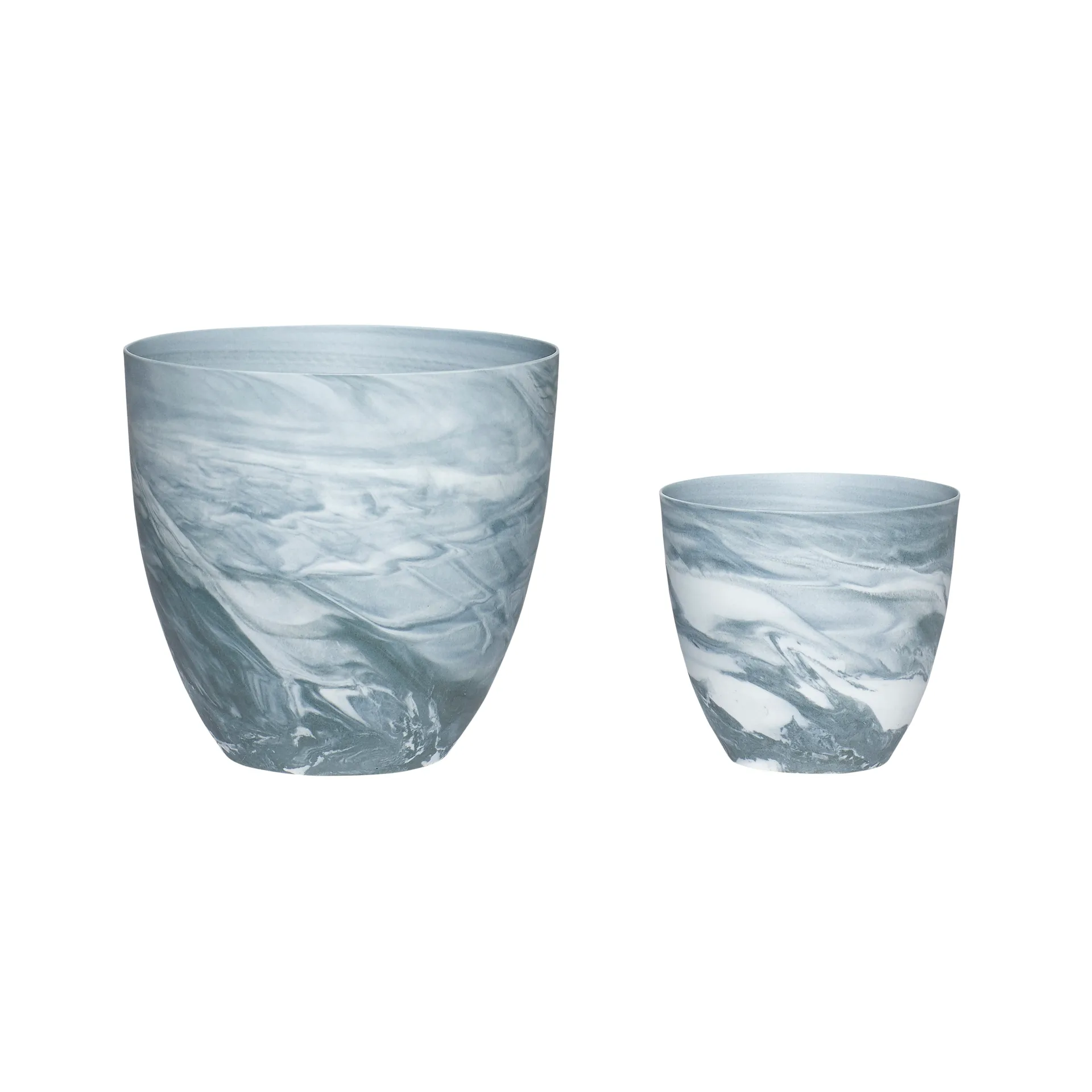 Hübsch 烛台 两件套装, 暗灰-白色 Hübsch Interior