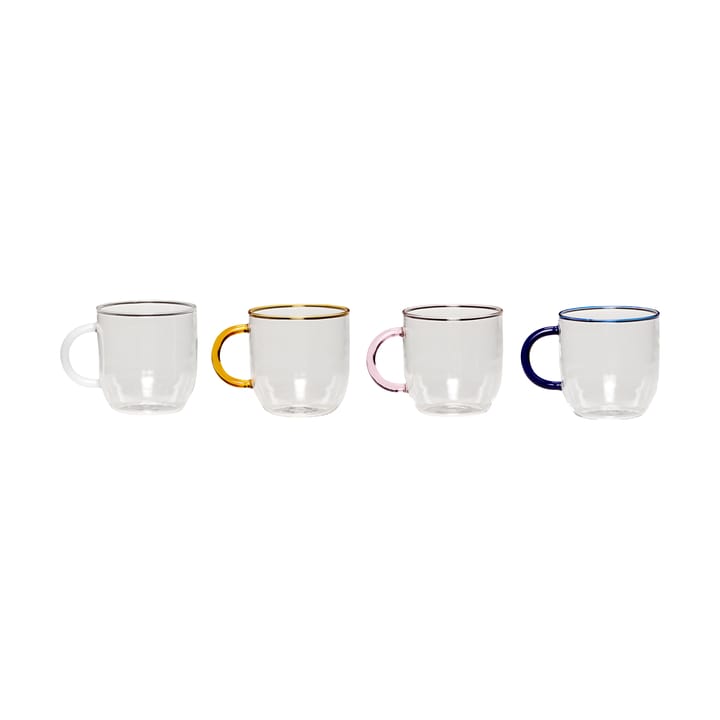 Kiosk 玻璃 马克杯 套装 4件 - Multicolor - Hübsch