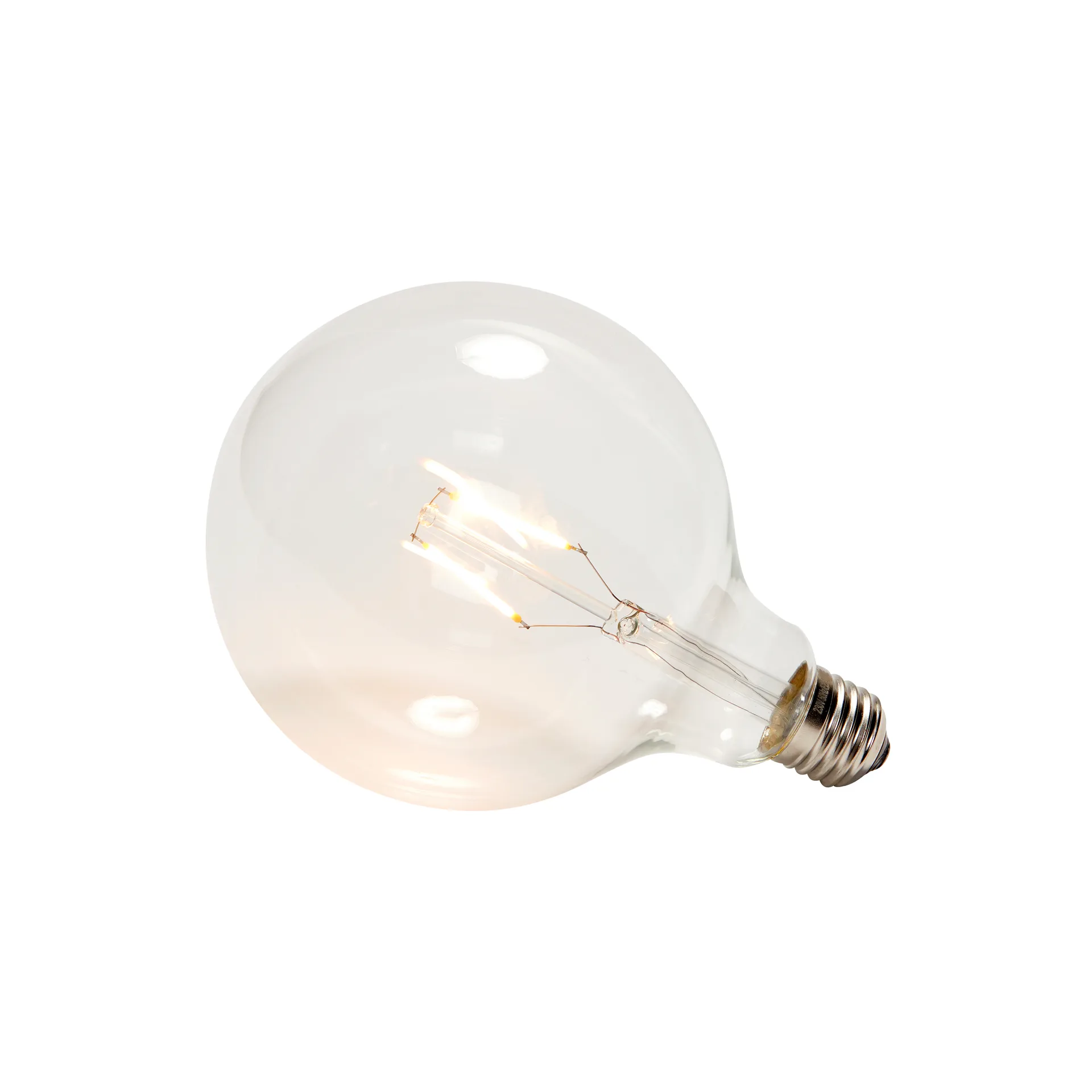 LED灯泡 E27 2W Ø13cm, 透明 Hübsch