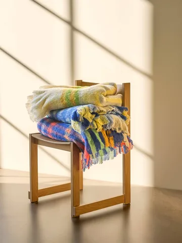 Loom 休闲毯 - 蓝色_140x200cm - Hübsch