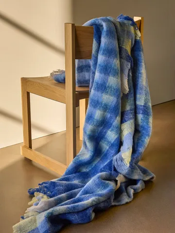 Loom 休闲毯 - 蓝色_140x200cm - Hübsch