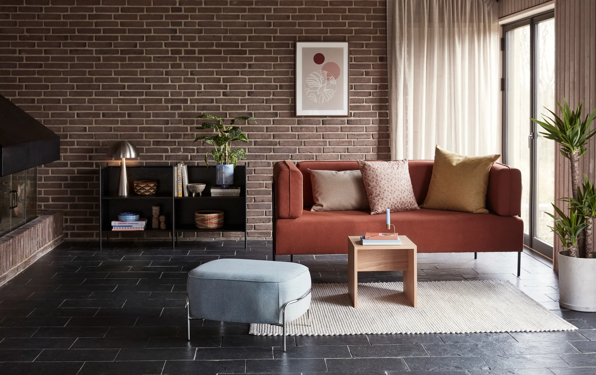 Mush 台灯, Nickel, tall 50 cm Hübsch Interior