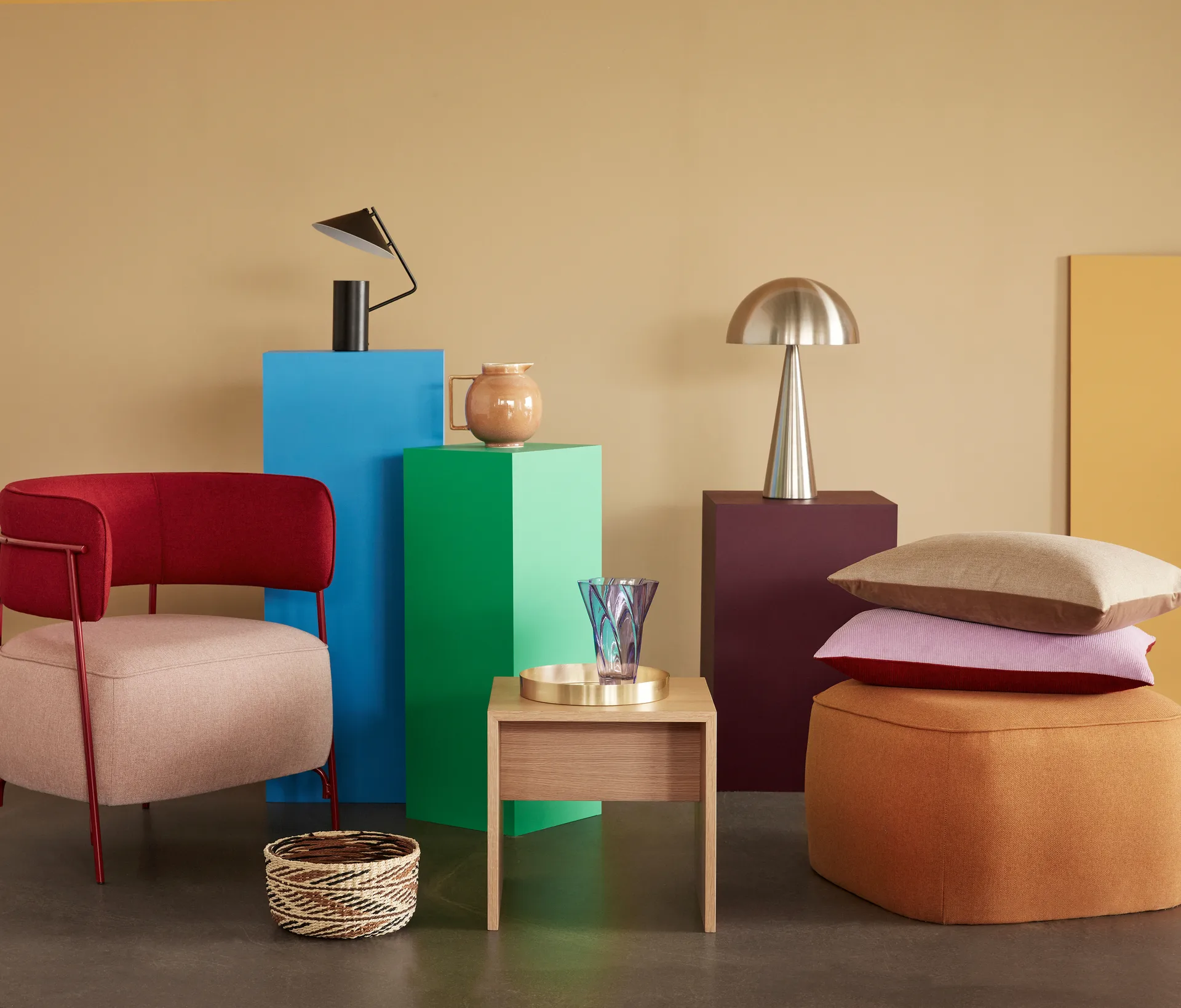 Mush 台灯, 黄铜, tall 50 cm Hübsch Interior