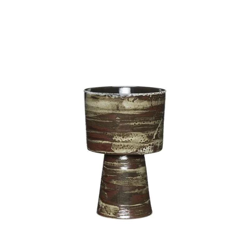 Plinth 北欧风装饰花盆植物盆Ø17cm, 酒红色-沙色 Hübsch
