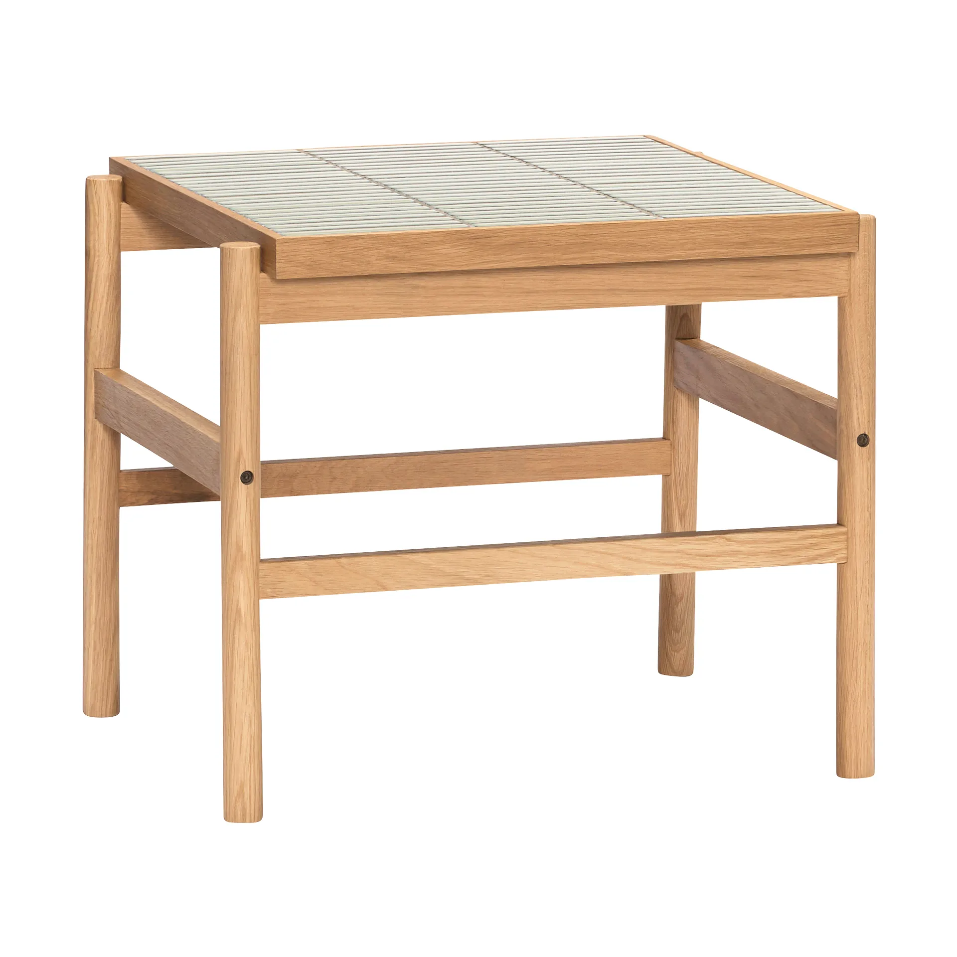 Tile 小边桌, 自然木色-薄荷绿 Hübsch Interior