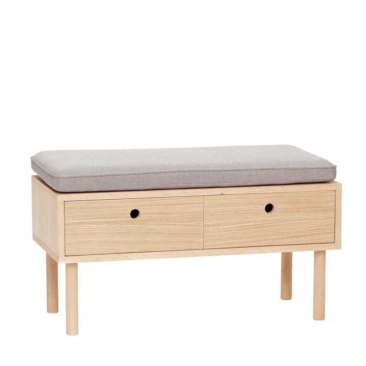 长椅 with 靠枕|靠垫 和 drawers 40x85 cm - Nature-灰色 - Hübsch