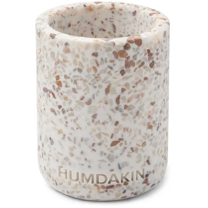 Humdakin 水磨石牙刷杯10cm - 白色_棕色 - Humdakin