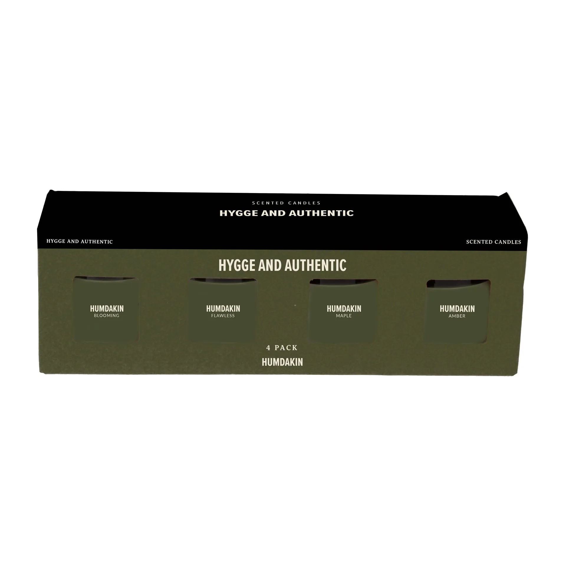Humdakin 香薰蜡烛 四件套装, Hygge and Authentic - Green Humdakin