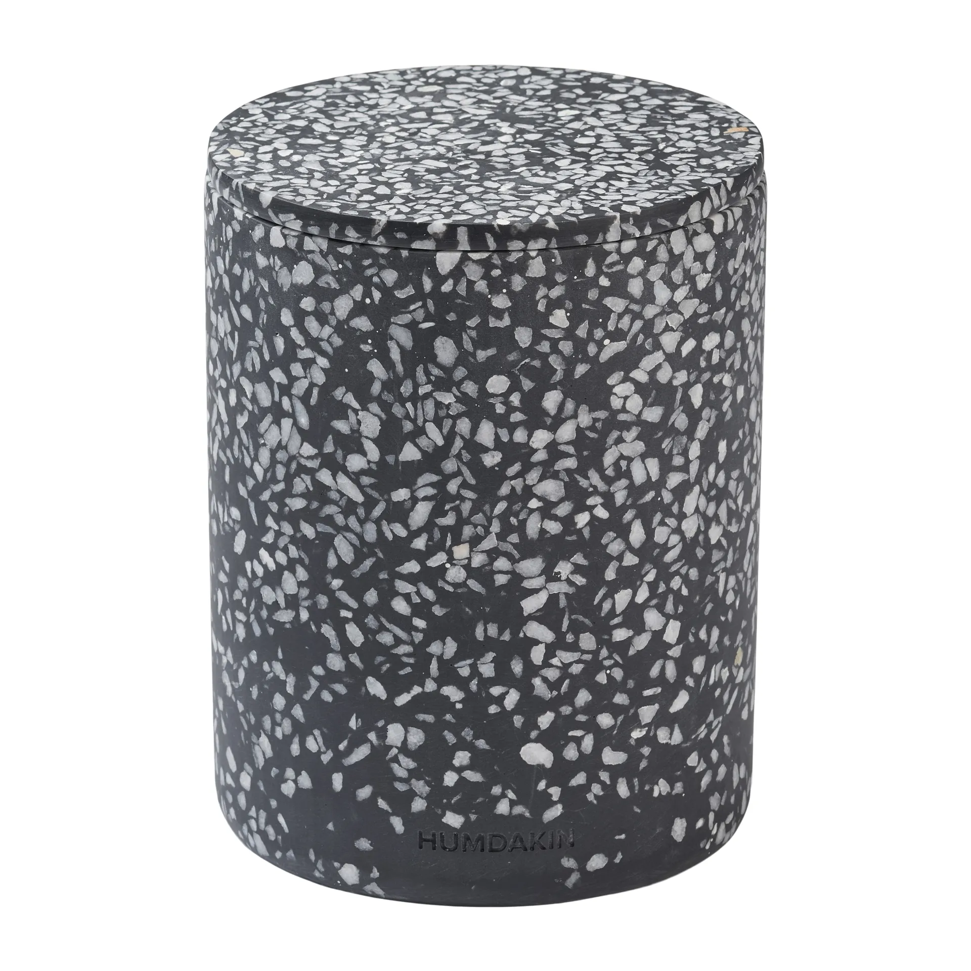 Humdakin Terrazzo 带盖花瓶 Ø10cm, Black Humdakin
