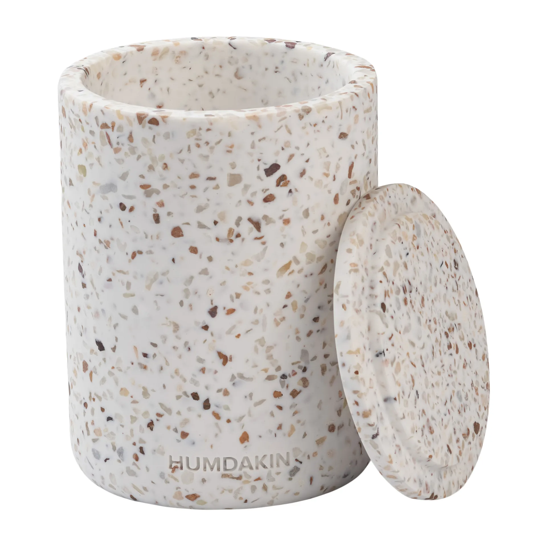 Humdakin Terrazzo 带盖花瓶 Ø10cm, 红色_米色 Humdakin