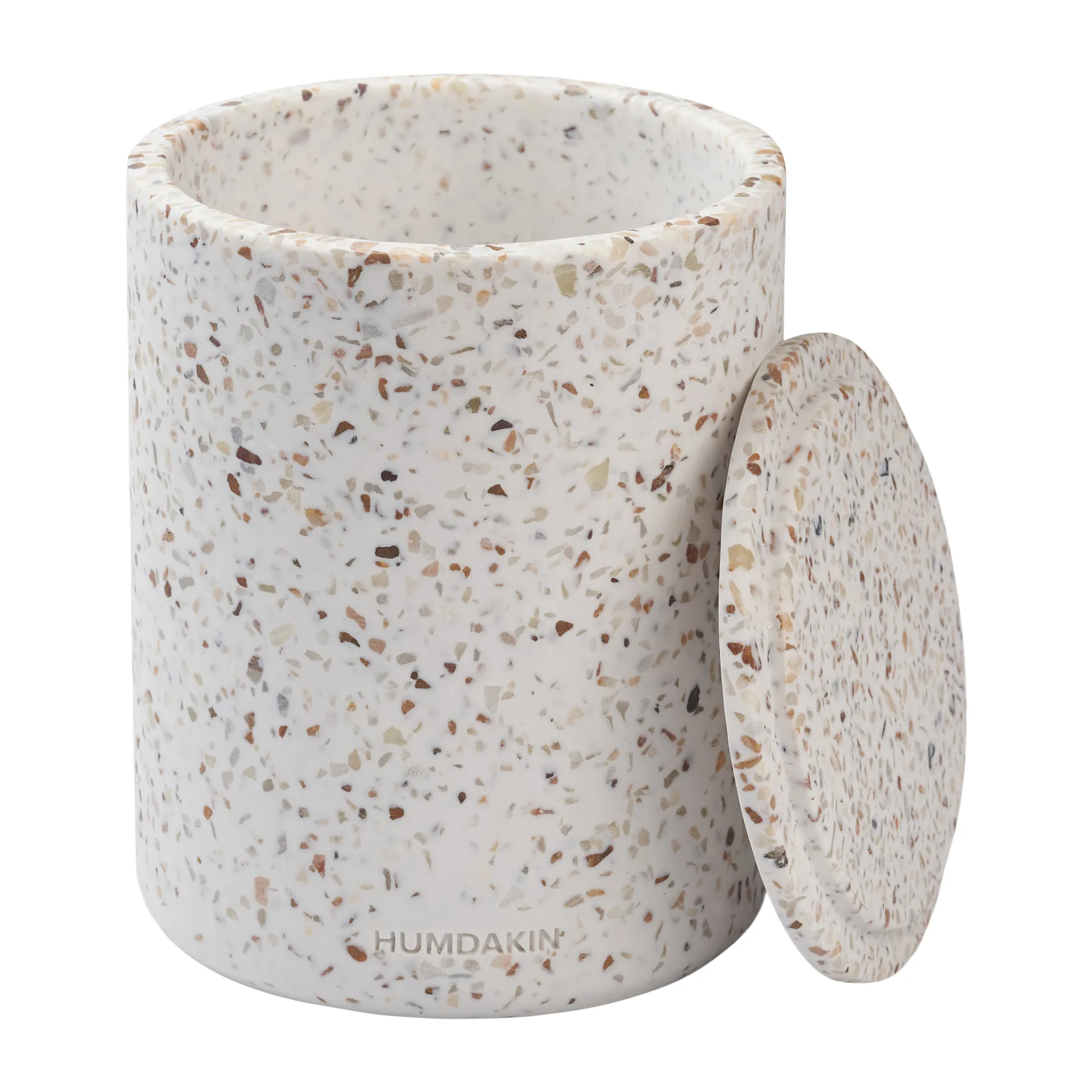 Humdakin Terrazzo 带盖花瓶 Ø13cm, 红色_米色 Humdakin