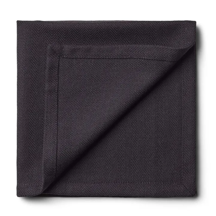 Humdakin布艺餐巾40x40cm 2件装 - 煤黑色 - Humdakin