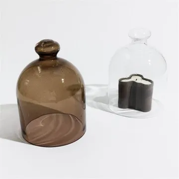 Iittala 玻璃罩 160x220mm - 沙色，气泡玻璃 - Iittala