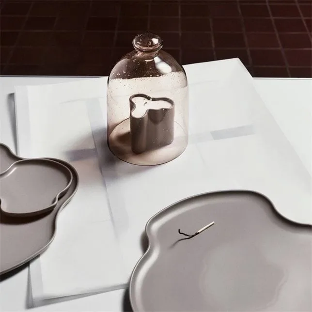 Iittala 玻璃罩 160x220mm, 沙色，气泡玻璃 Iittala