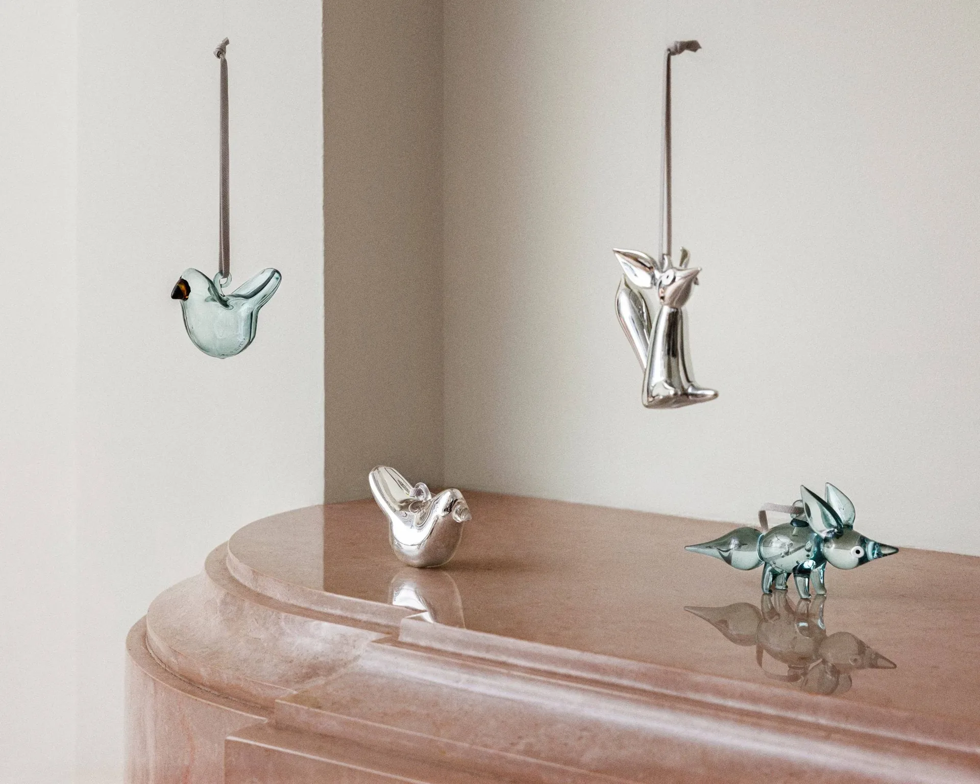 Iittala 玻璃鸟 3 件装, 镜子，迷你，3件装 Iittala