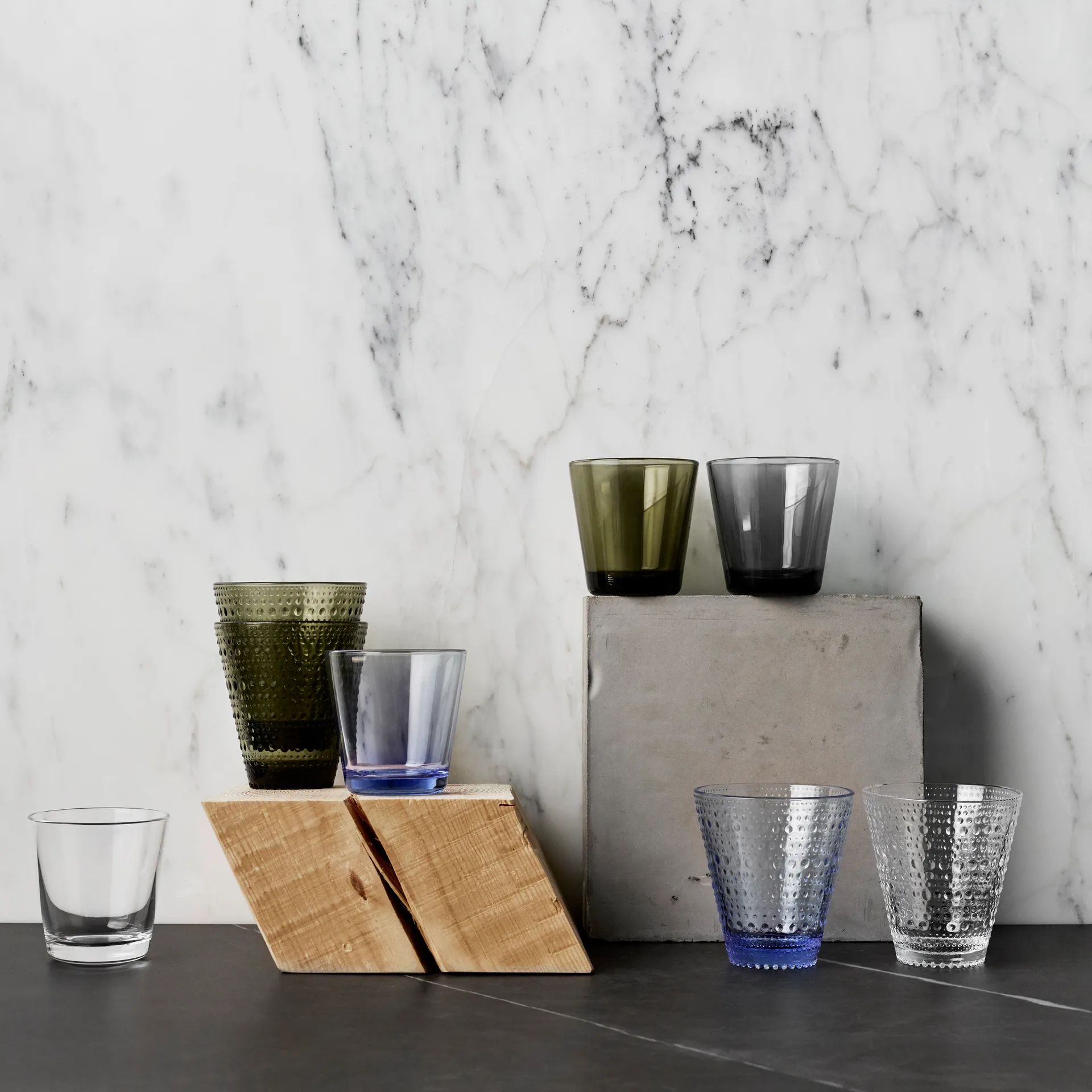 Kartio tumbler 21 cl 两件套装, 苔藓绿 Iittala