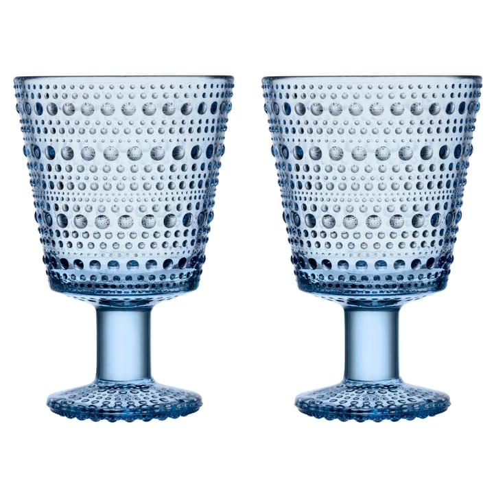 Kastehelmi 露珠系列 高脚玻璃杯 26 cl 两件套装 - 蓝绿色 - Iittala