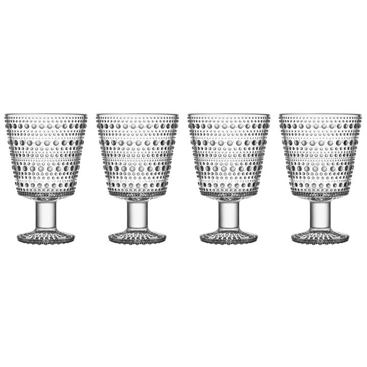 Kastehelmi 露珠系列 高脚玻璃杯 26 cl 四件套装 - 透明 - Iittala