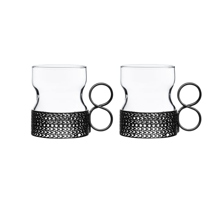 Tsaikka 玻璃杯 带手把 两件套装 23 cl - Black - Iittala