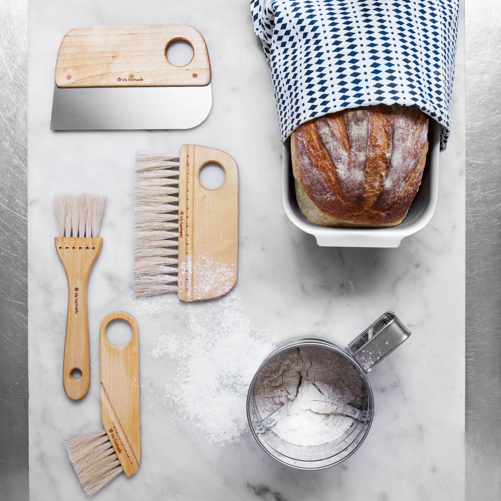 Iris hantverk pastry/ basting 刷子 , Oiled birch Iris Hantverk