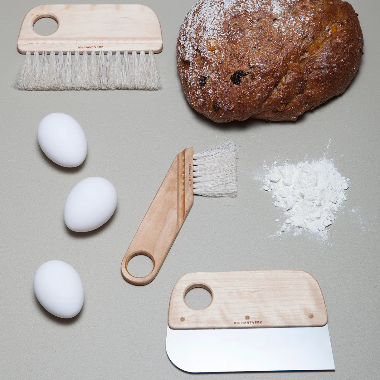 Iris hantverk pastry/ basting 刷子 , Oiled birch Iris Hantverk