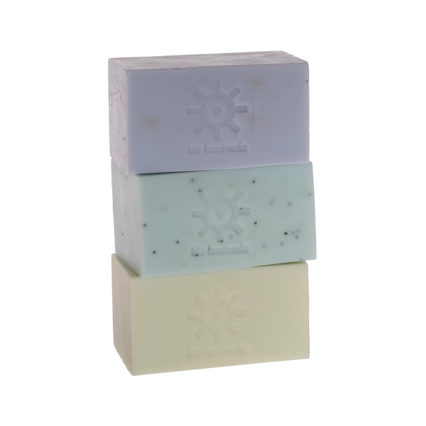 Iris hantverk soap 三件套装, lemon grass-poppy seed-lavender Iris Hantverk