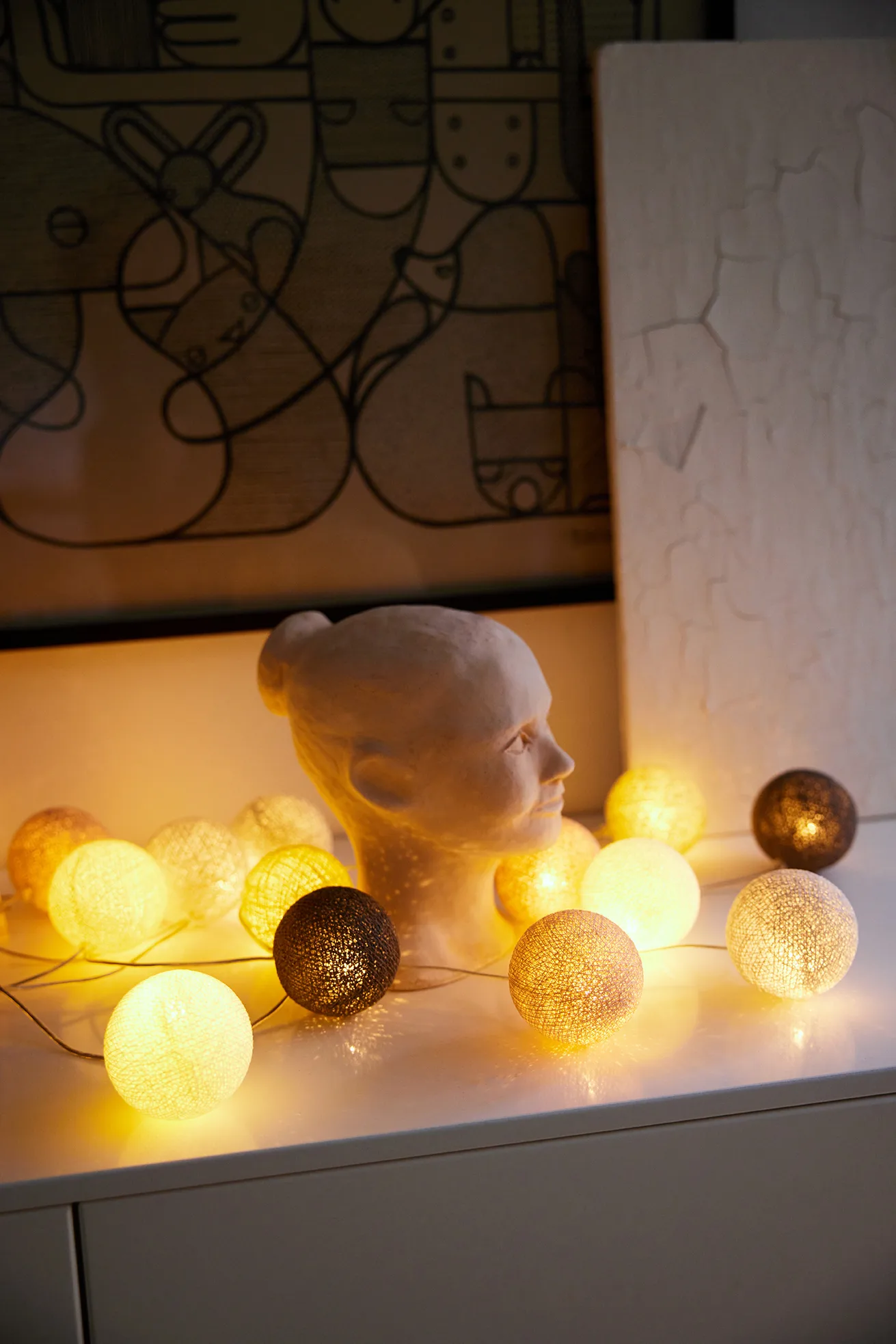 Iris灯浅粉色, 20个球 Irislights