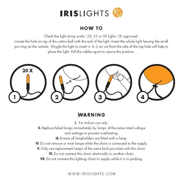 Irislights奶白色 - 35个球 - Irislights
