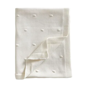 Bubble knitted 婴儿毯 80x100 cm - 珍珠 - Jack o Juno