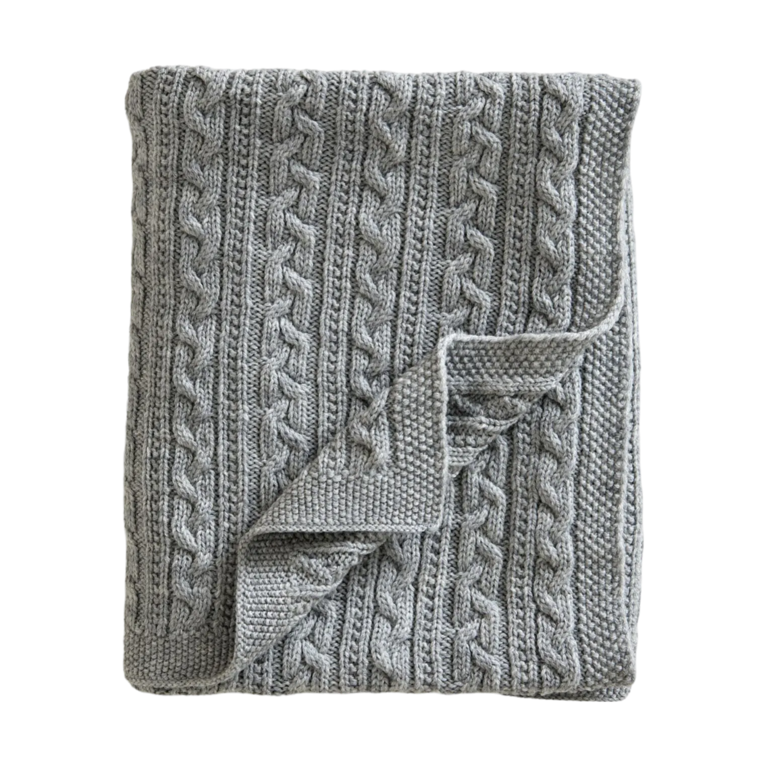 Knitted merino 羊毛 婴儿毯 80x100 cm, 浅绿色 Jack o Juno