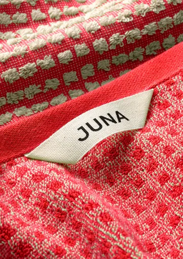 格纹毛巾 50x100cm - 红色_沙色 - Juna