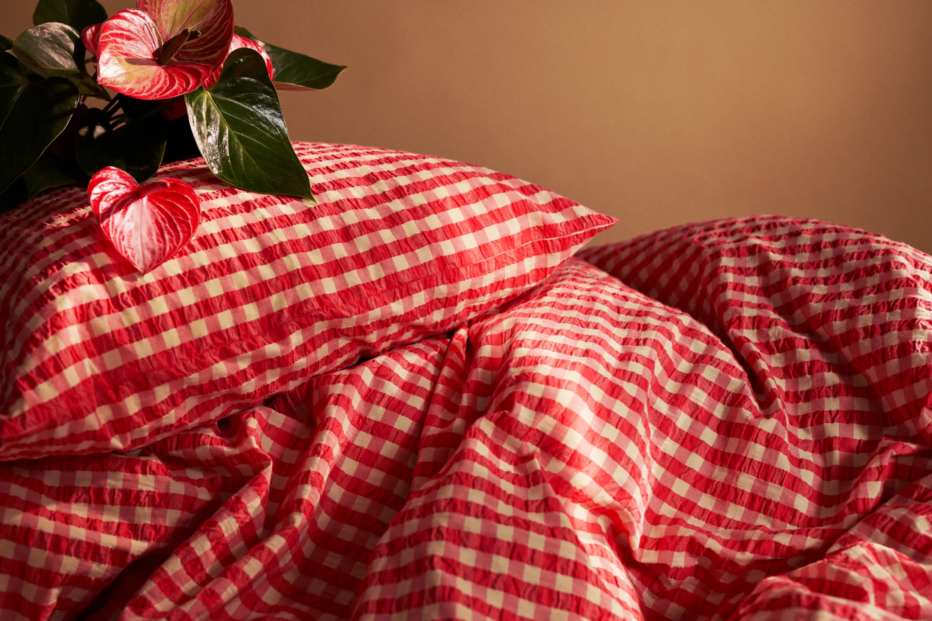 Bæk&Bølge 床上用品套装 150x210 cm, 红色-黄色 Juna