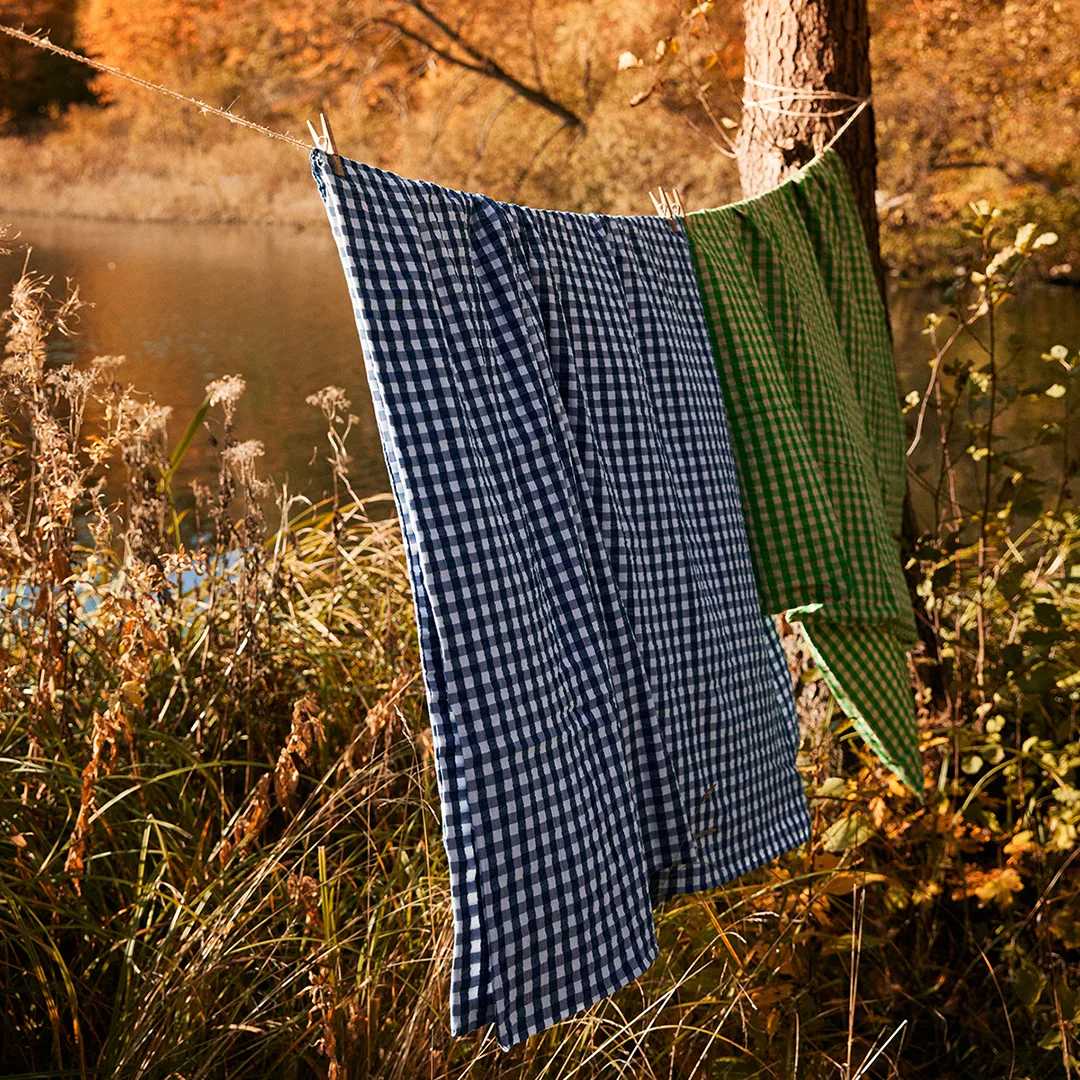 Bæk&Bølge 床上用品套装 150x210 cm, Dark blue-white Juna