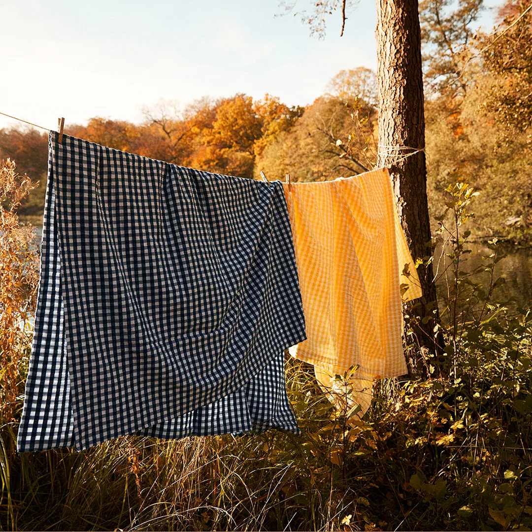 Bæk&Bølge 床上用品套装 220x220 cm, 深蓝-白色 Juna