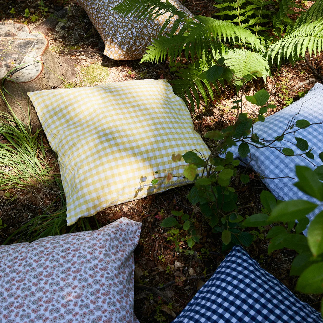 Bæk&Bølge 枕头套 50x60 cm, Dark blue-white Juna