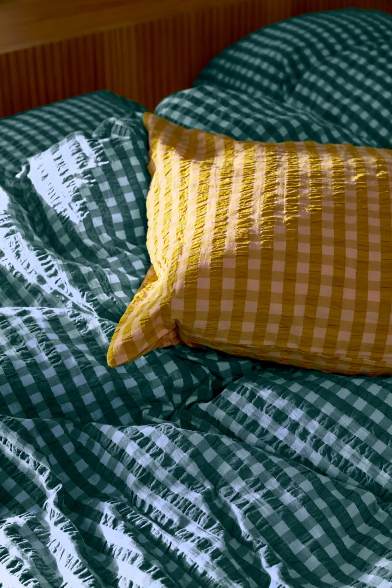 Bæk&Bølge 枕头套 60x63 cm, 绿色-浅蓝 Juna