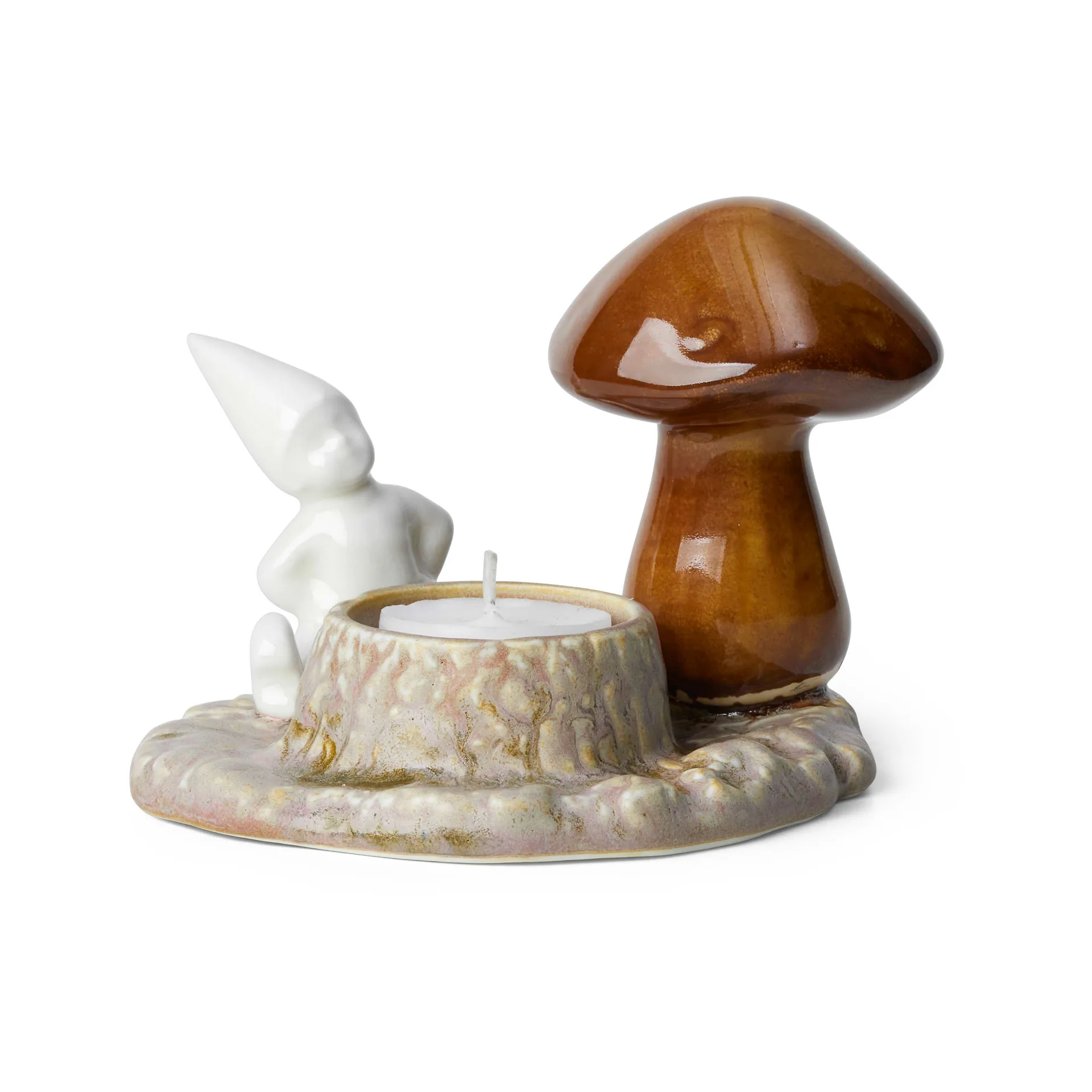Christmas Tales tea light holder mushroom, 白色 Kähler