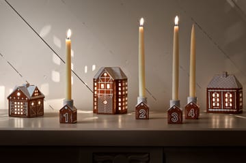 Gingerbread advent 烛台 4件 - 褐色 - Kähler