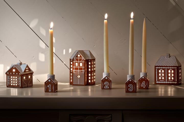 Gingerbread advent 烛台 4件, 褐色 Kähler