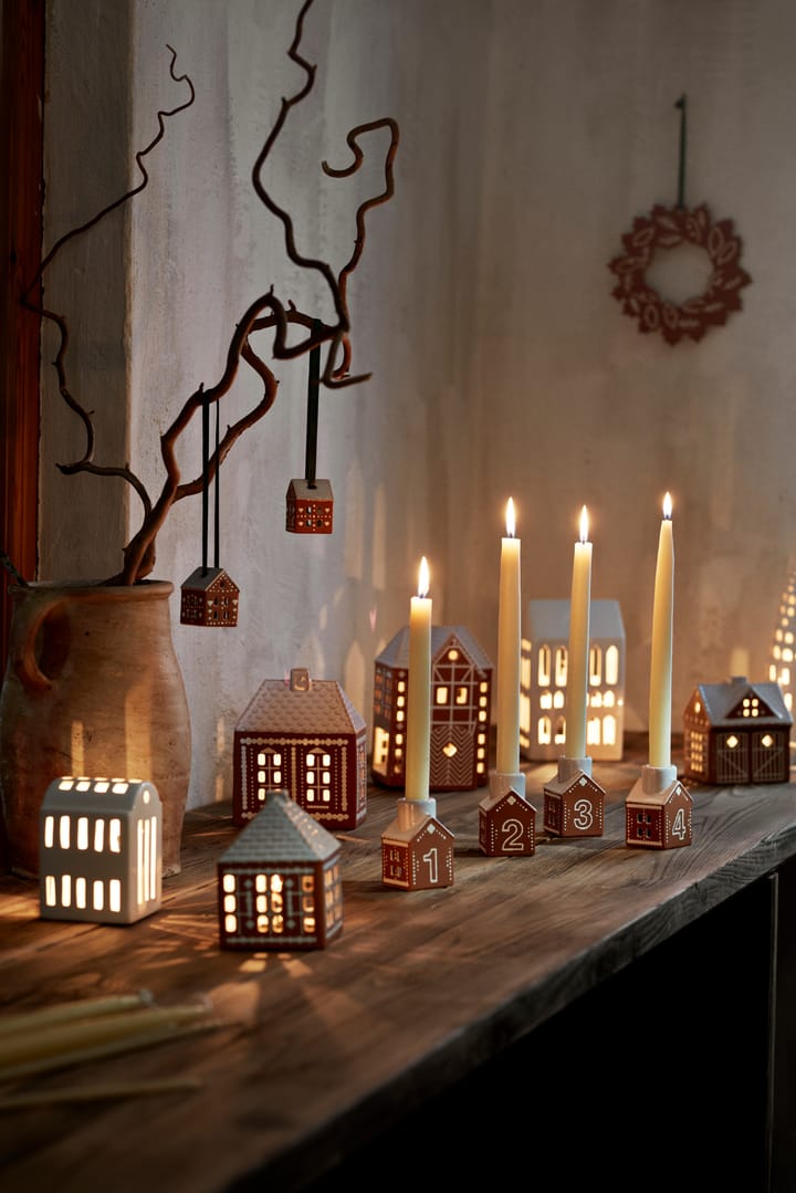 Gingerbread advent 烛台 4件, 褐色 Kähler