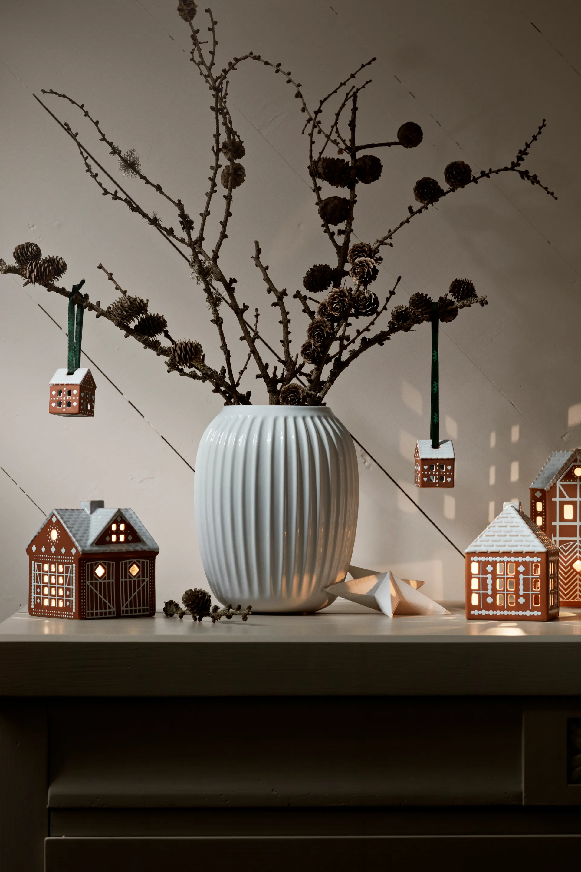 Gingerbread Christmas hanging 5 cm 两件套装, 褐色 Kähler