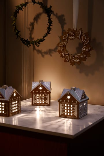 Gingerbread Christmas wreath Ø18.5 cm - 褐色 - Kähler