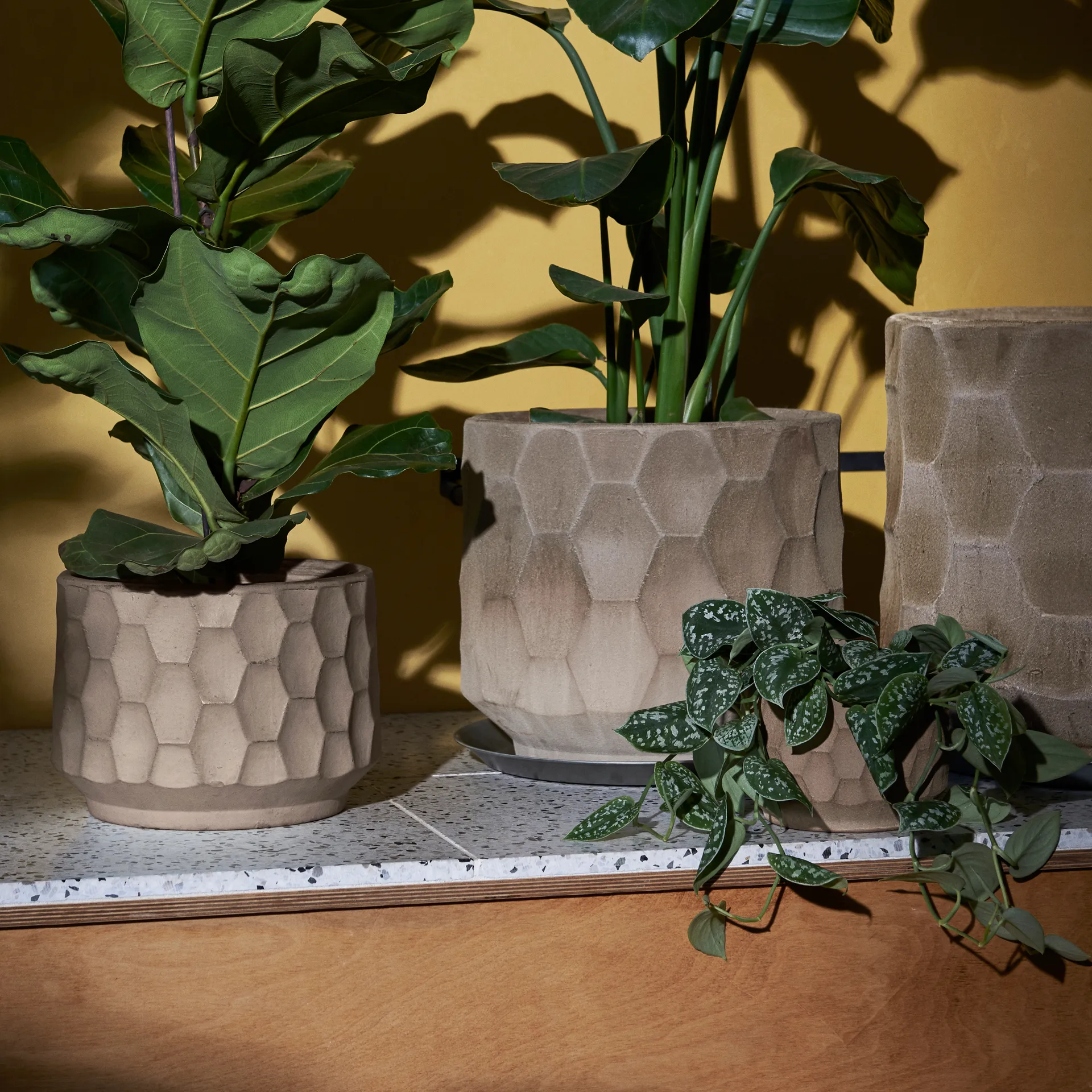 Gro flowerpot light sand, Ø16.5 cm Kähler