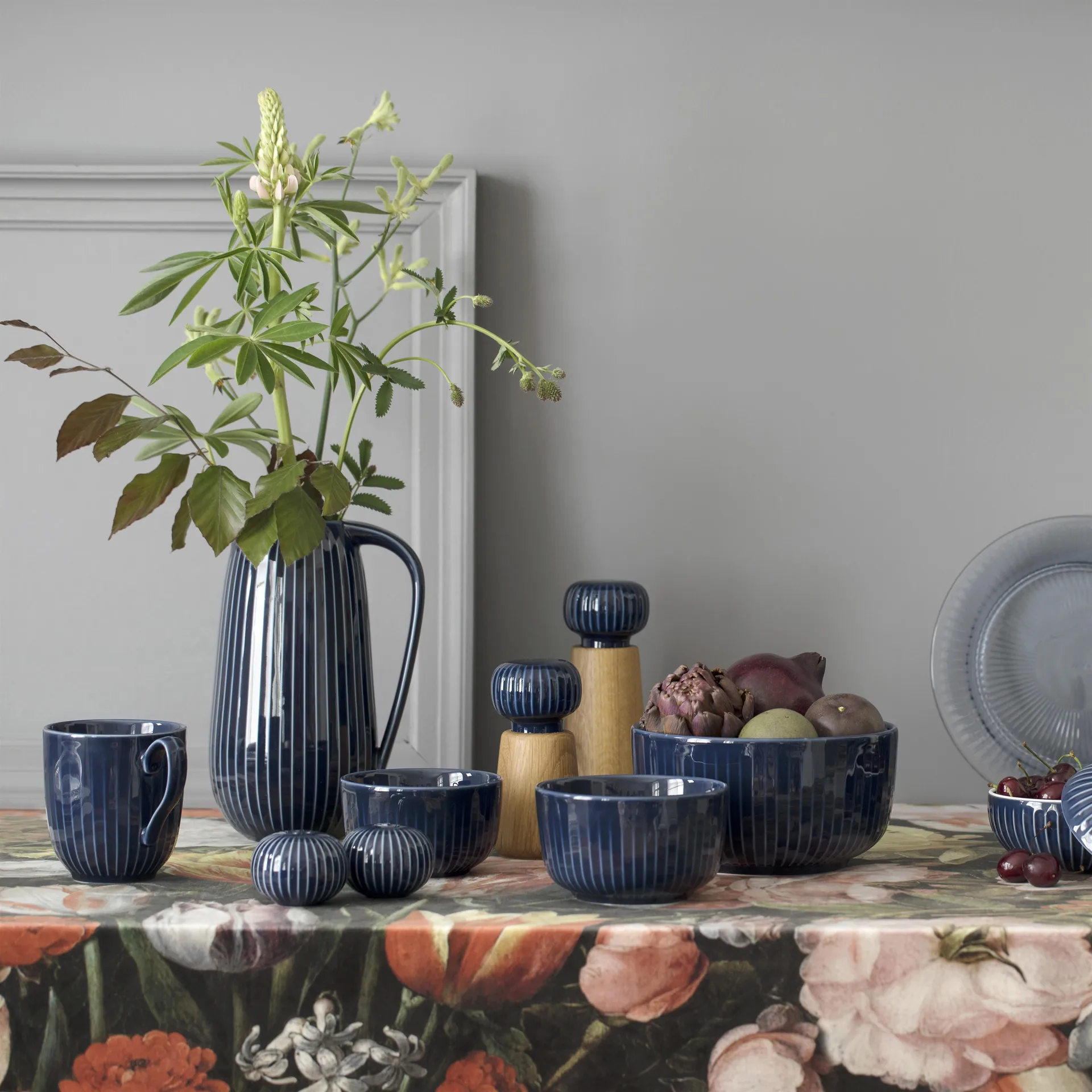 Hammershøi 碗Ø11cm, indigo Kähler