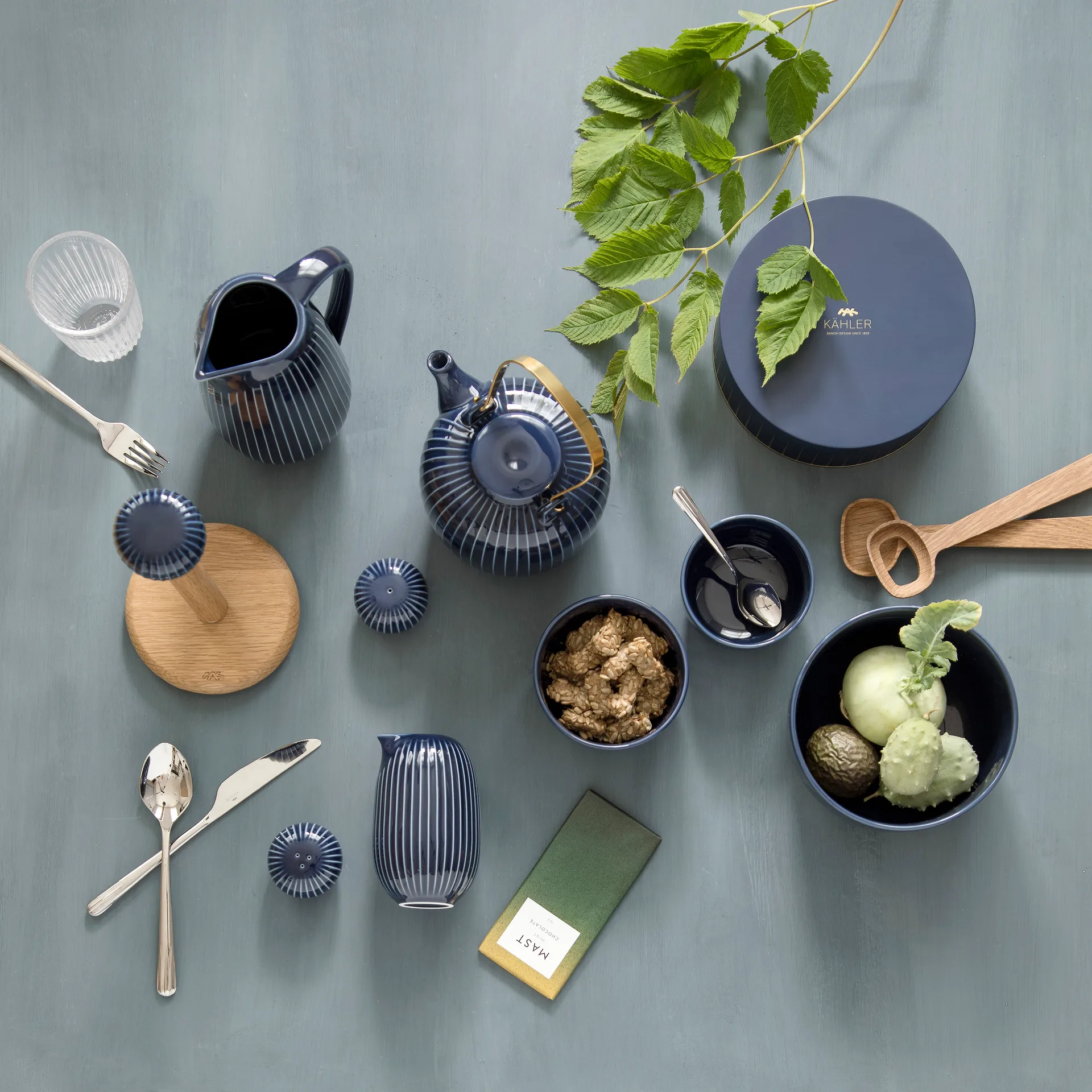 Hammershøi 碗  Ø12 cm, indigo Kähler