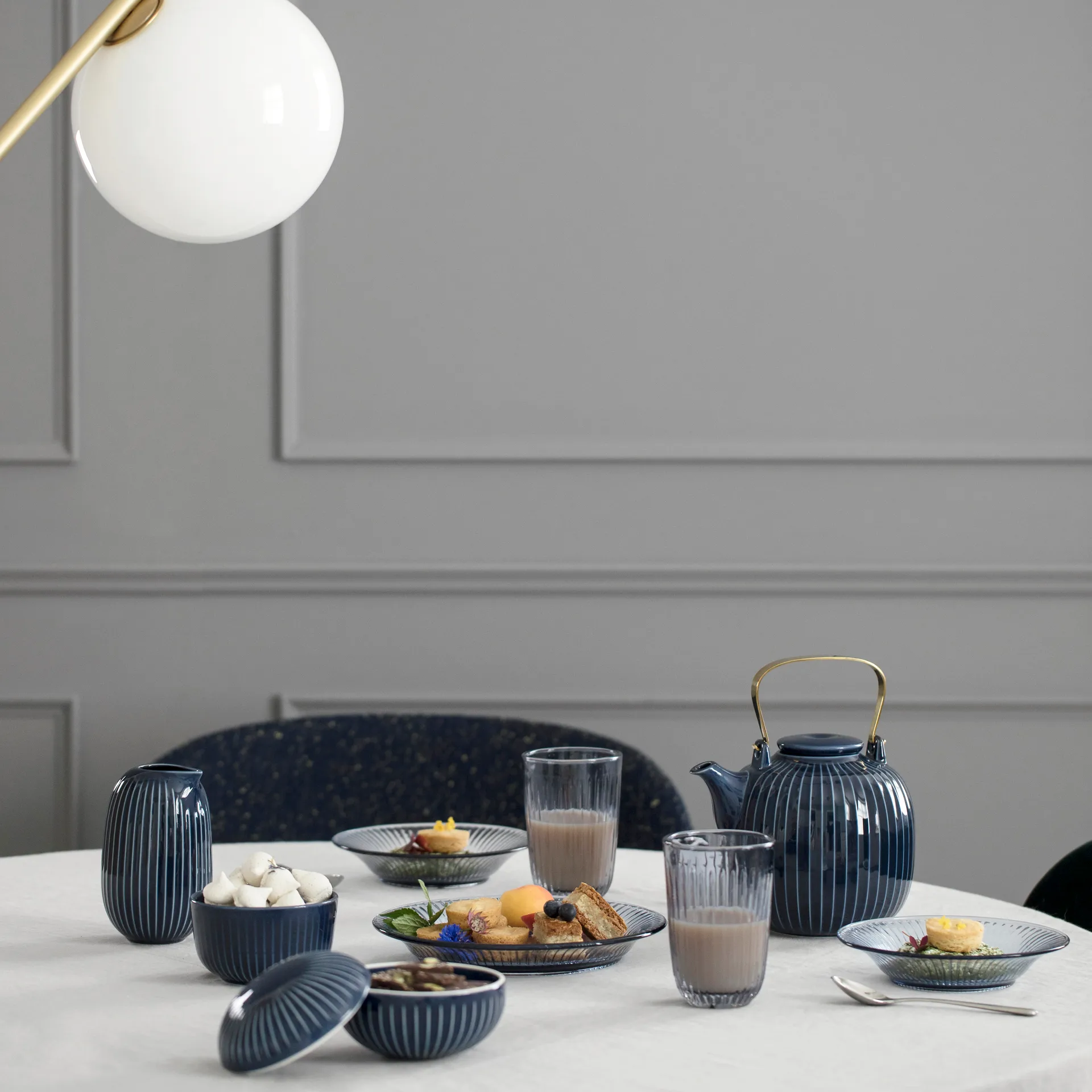 Hammershøi系列 12厘米陶瓷碗, indigo Kähler