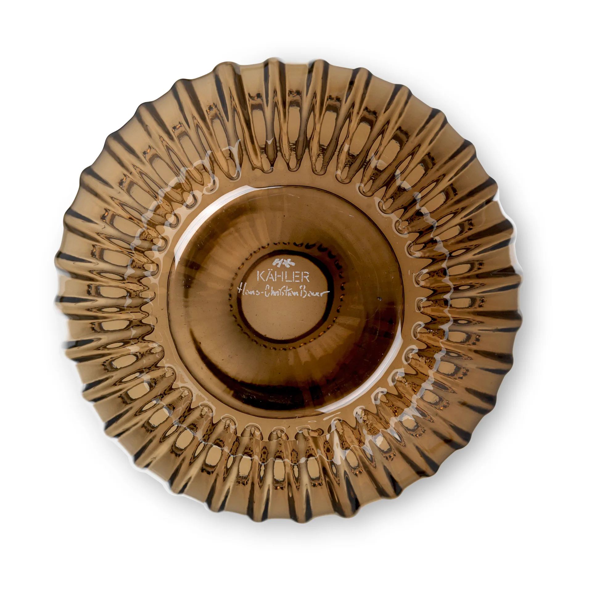 Hammershøi 玻璃 花瓶  14 cm, Walnut Kähler