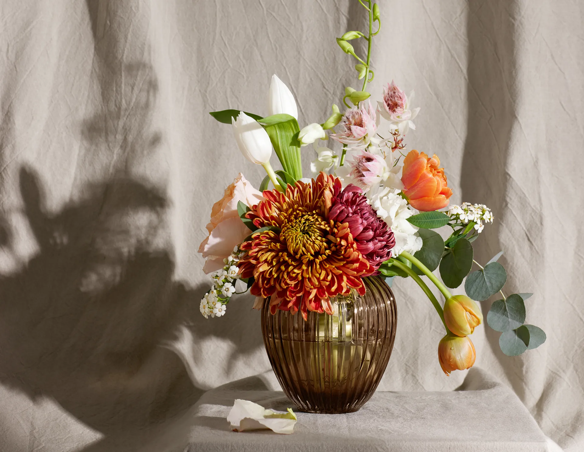 Hammershøi 玻璃 花瓶  14 cm, Walnut Kähler